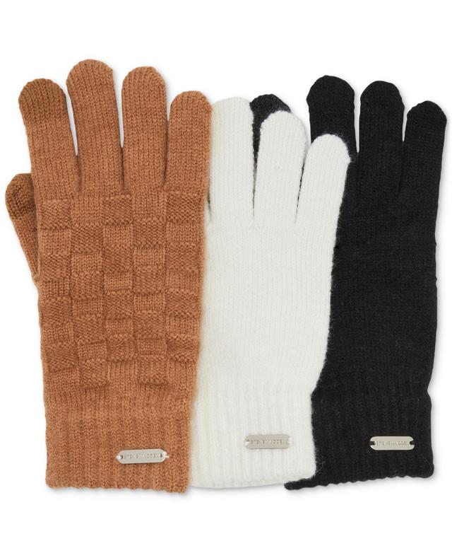 Steve Madden Womens 3-Pc. Basketweave Knit Gloves Boxed Gift Set Product Image