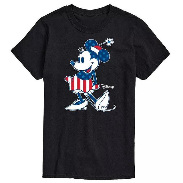 Disneys Minnie Mouse Big & Tall Flag Graphic Tee, Mens Product Image