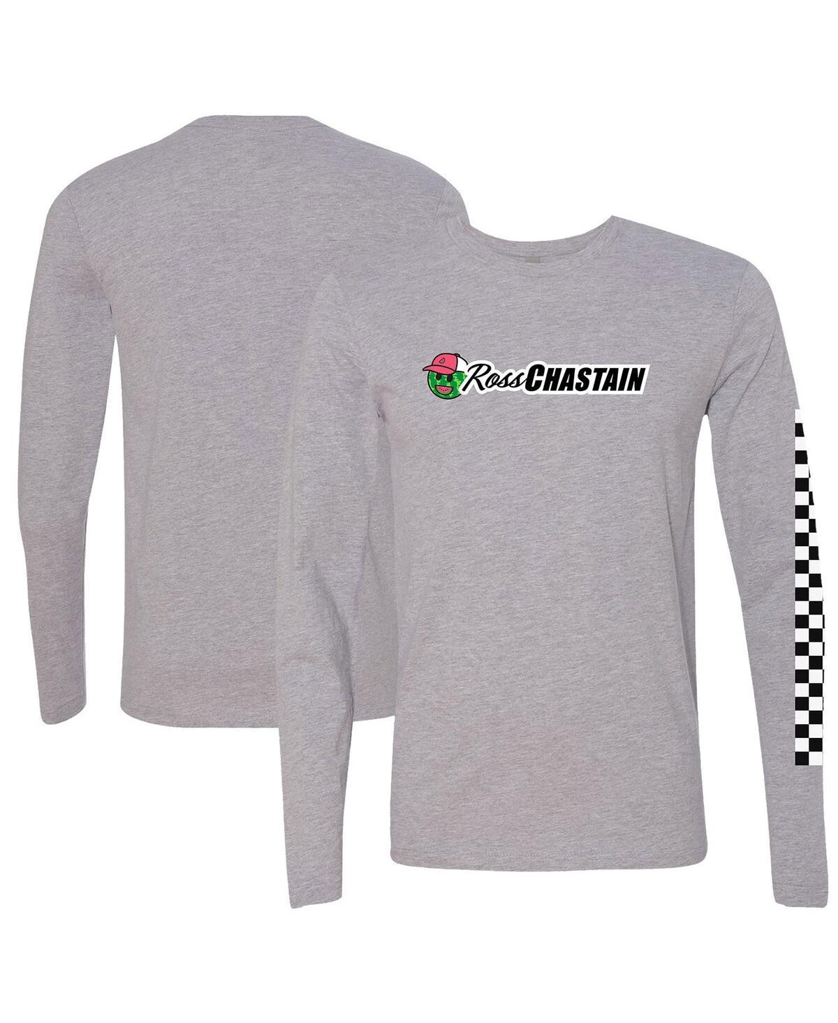 Mens Checkered Flag Sports Gray Ross Chastain Melon Man Long Sleeve T-shirt Product Image