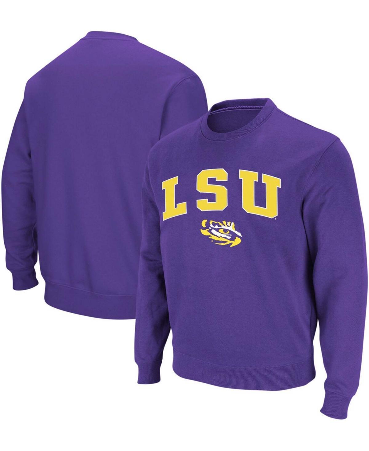 Mens Colosseum LSU Tigers Arch & Logo Crew Neck Sweatshirt Product Image