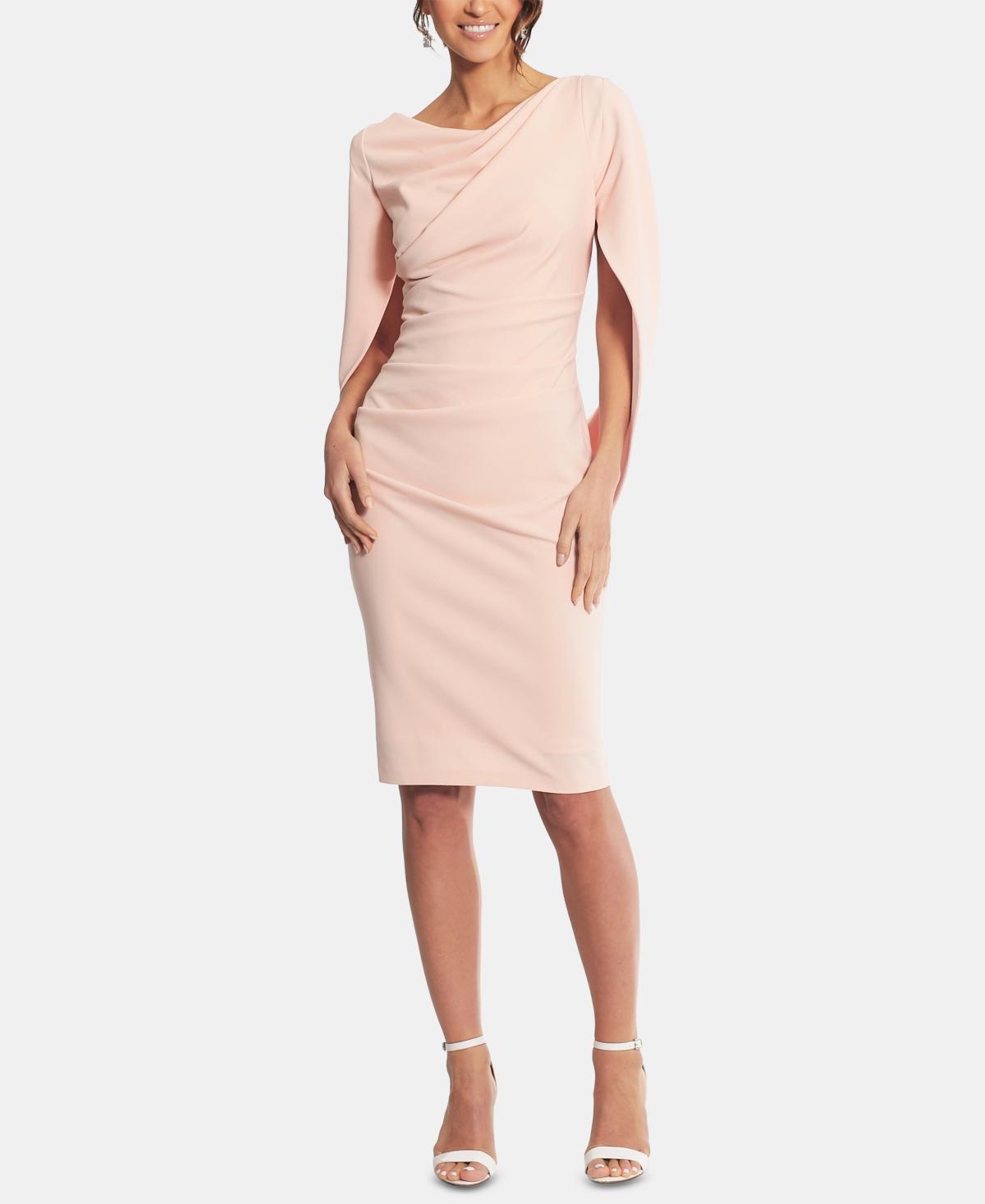 Betsy & Adam Drape Back Scuba Crepe Cocktail Dress Product Image