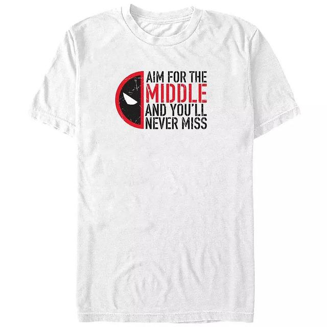 Big & Tall Marvel Deadpool Aim For The Middle And Youll Never Miss Graphic Tee, Mens Product Image