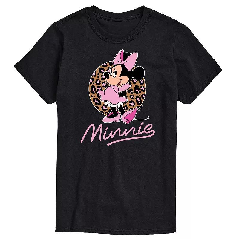 Disneys Minnie Leopard Print Mens Graphic Tee Product Image