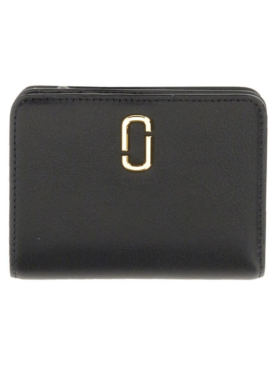 The J Marc Mini Compact Wallet In Black Product Image