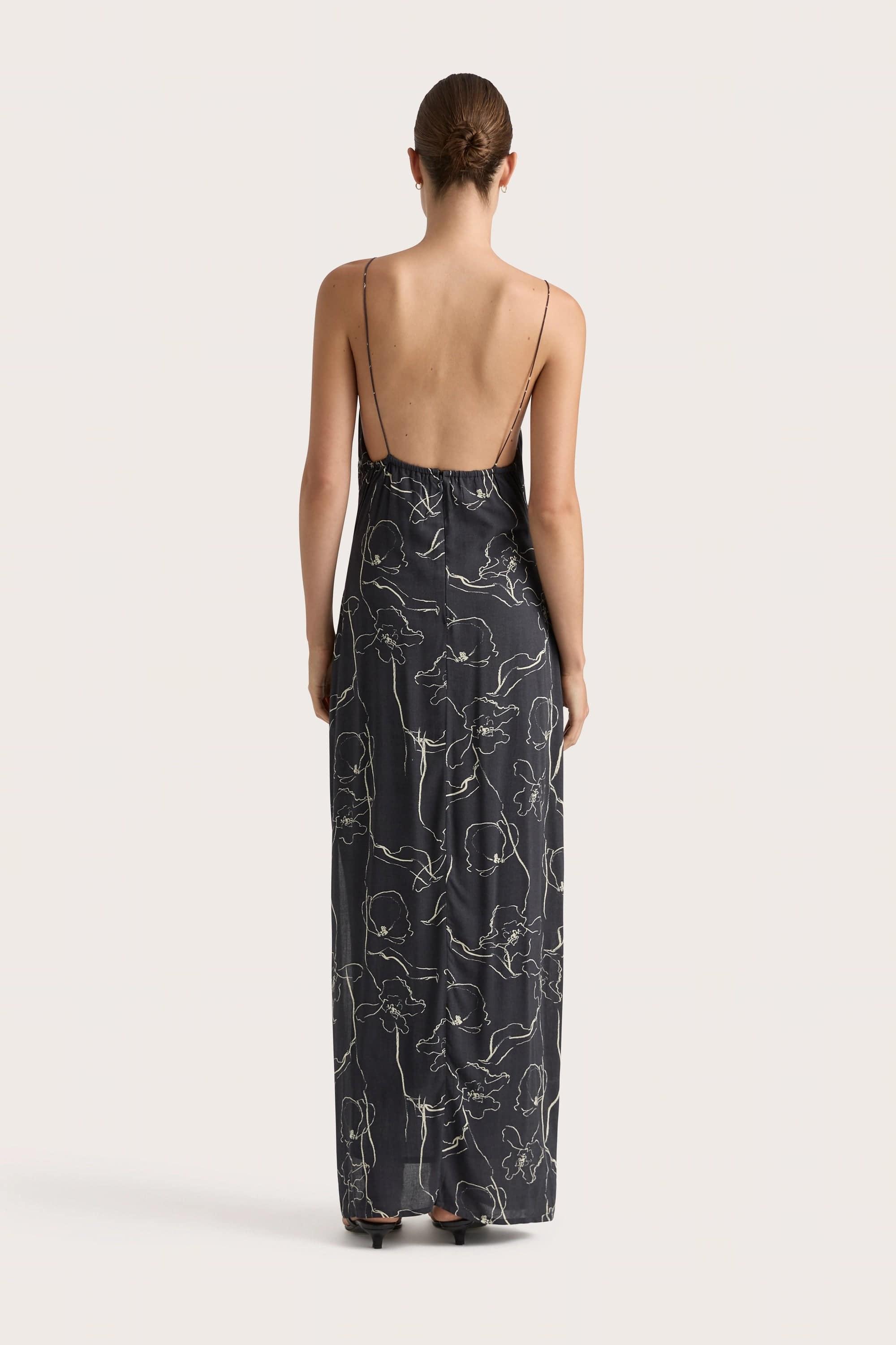 Aurelie Maxi Dress Calla Charred Navy - Final Sale Product Image