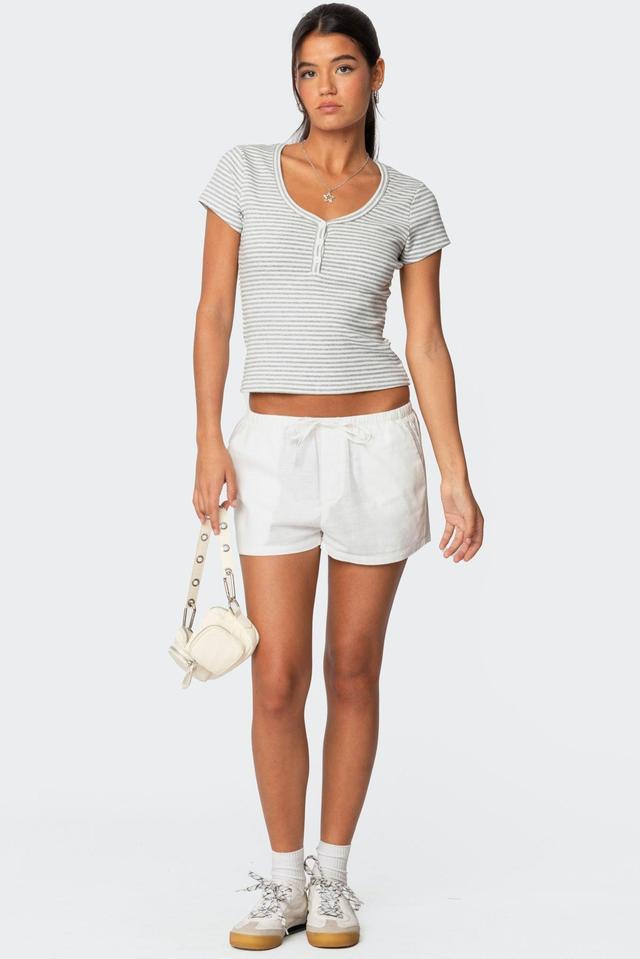 Leslie Linen Look Shorts Product Image