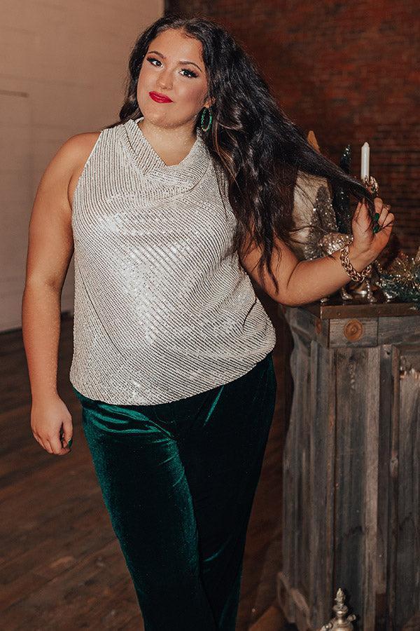 Beyond Romance Sequin Top In Champagne Curves Product Image