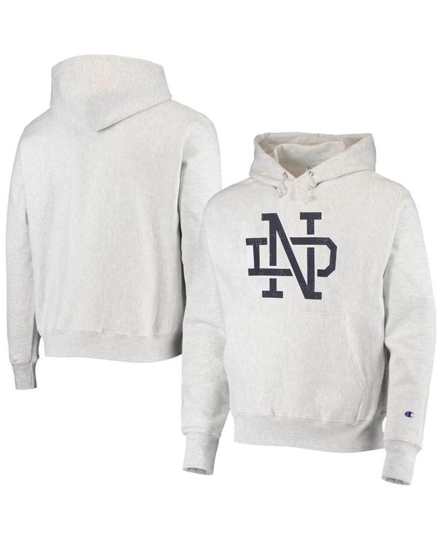 Mens Champion Heathered Gray Notre Dame Fighting Irish Team Vault Logo Reverse Weave Pullover Hoodie Product Image