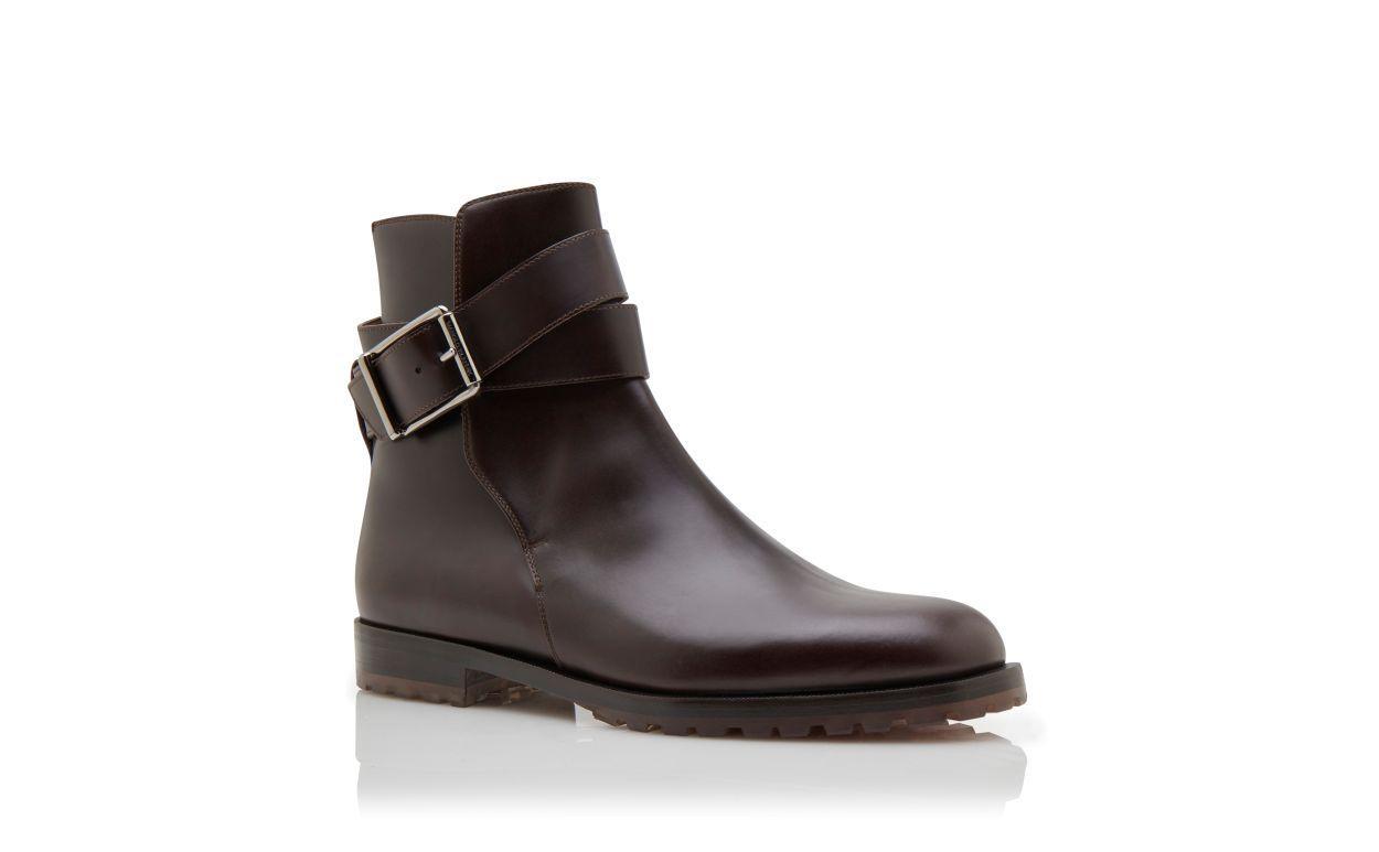 BUXTON Dark Brown Calf Leather Ankle Boots Product Image