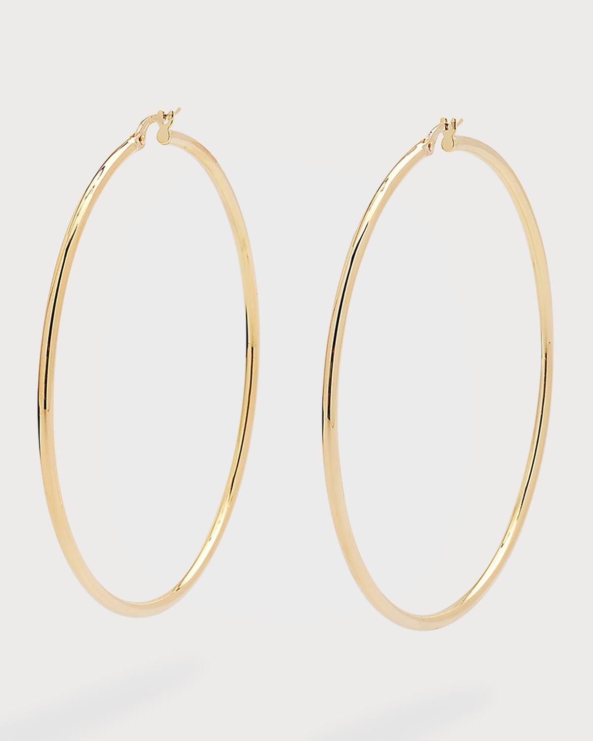 Roberto Coin Polished 18K Hoop Earrings, 63mm - YG Product Image