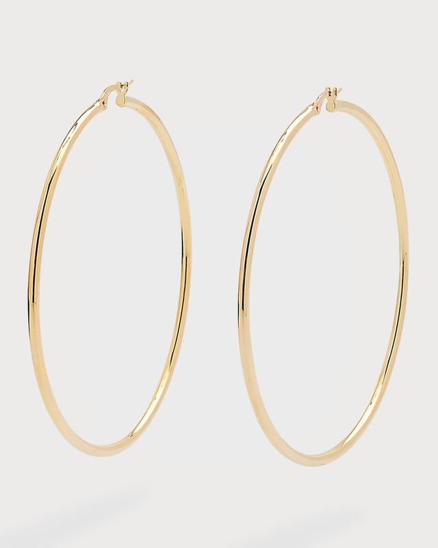 Womens 18K Yellow Gold Hoop Earrings Product Image