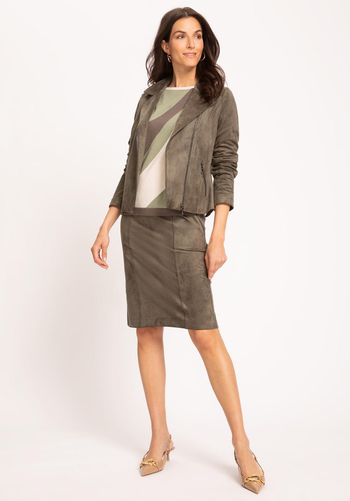 Olsen Womens Pull-On Full Suede Skirt product image