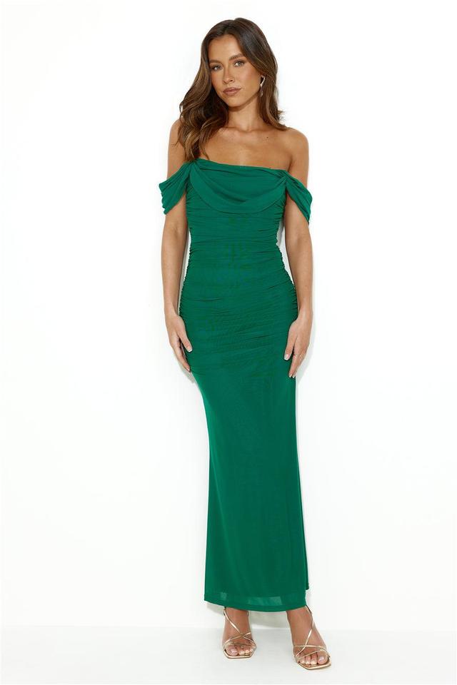 Your Brilliance Mesh Maxi Dress Green Product Image