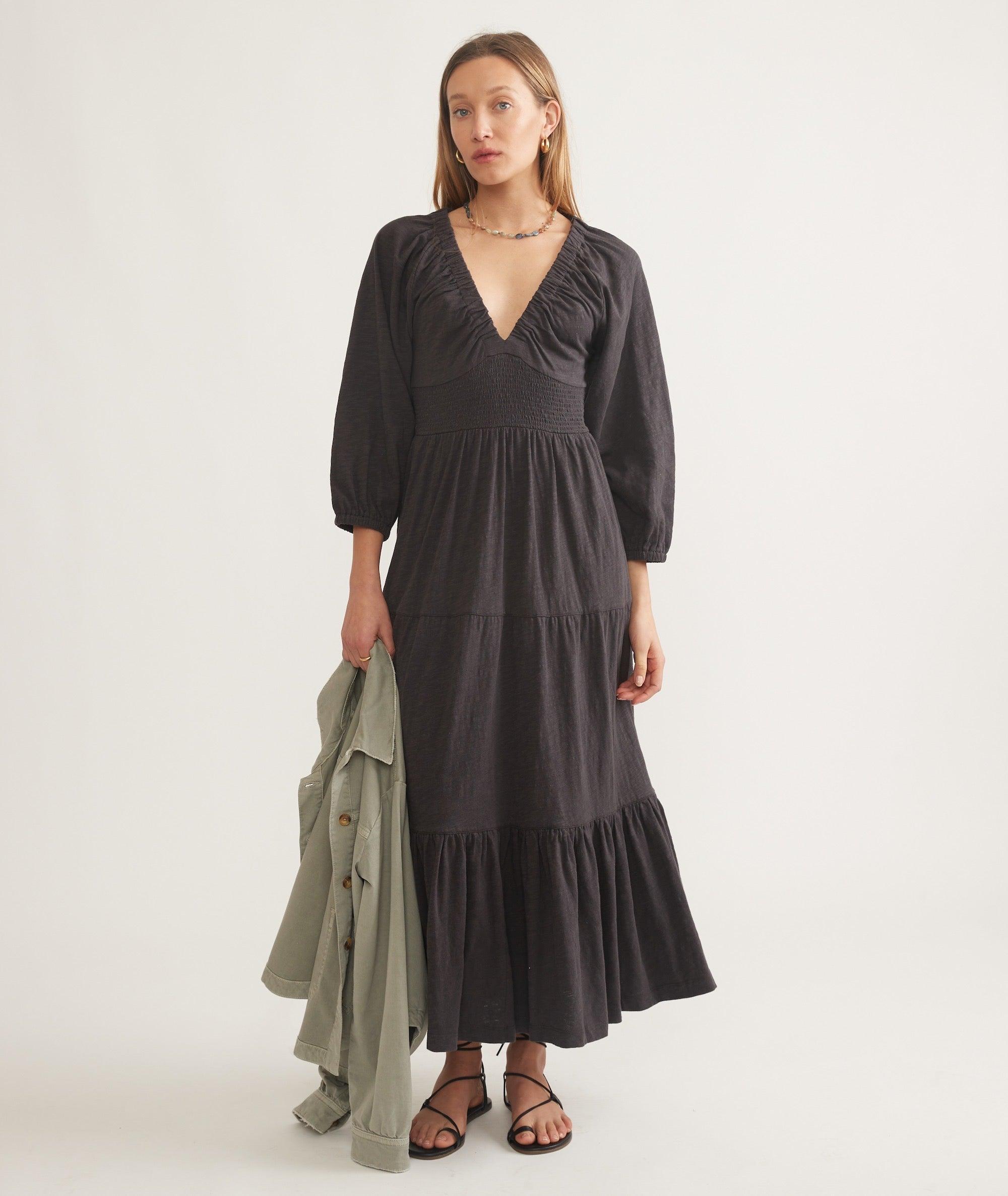 Florence Vintage Slub Midi Dress Product Image