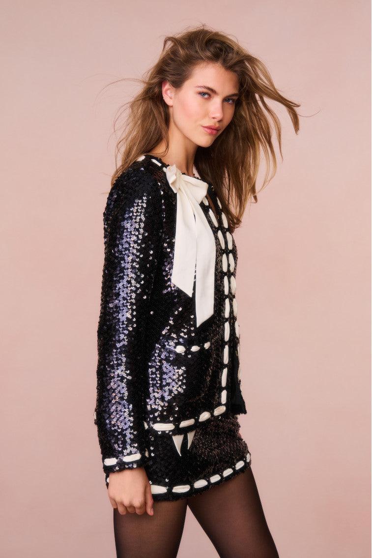 Rosina Ribbon Sequined Jacket Product Image