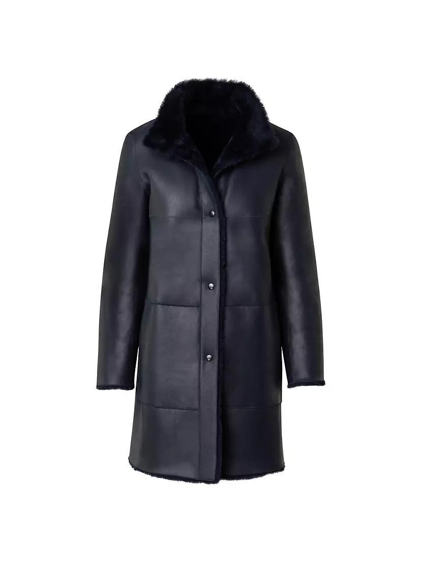 Shearling Knee-Length Coat Product Image