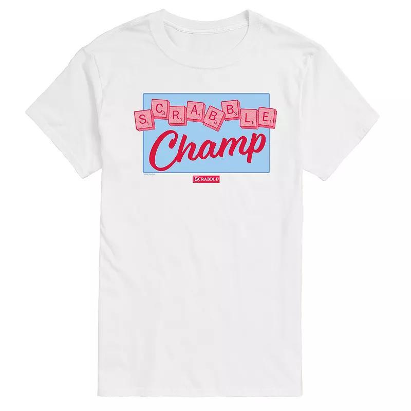 Mens Scrabble Champ Graphic Tee by Hasbro Grey Blue Product Image