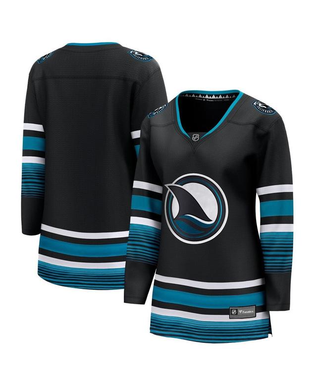 Womens Fanatics Black San Jose Sharks Alternate Premier Breakaway Jersey - Black Product Image