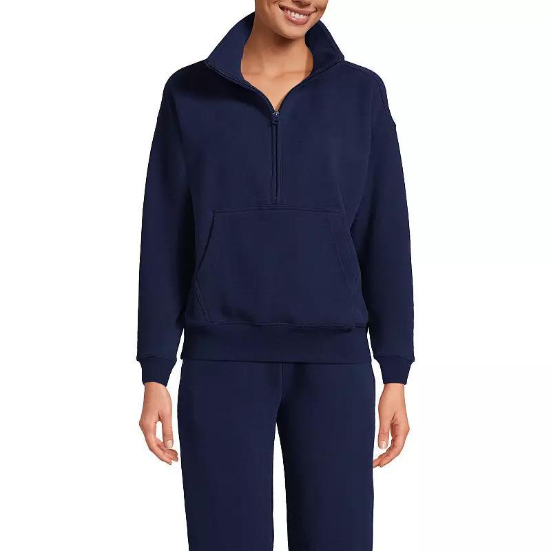 Womens Lands End Modern Fit Half-Zip Sweatshirt Product Image