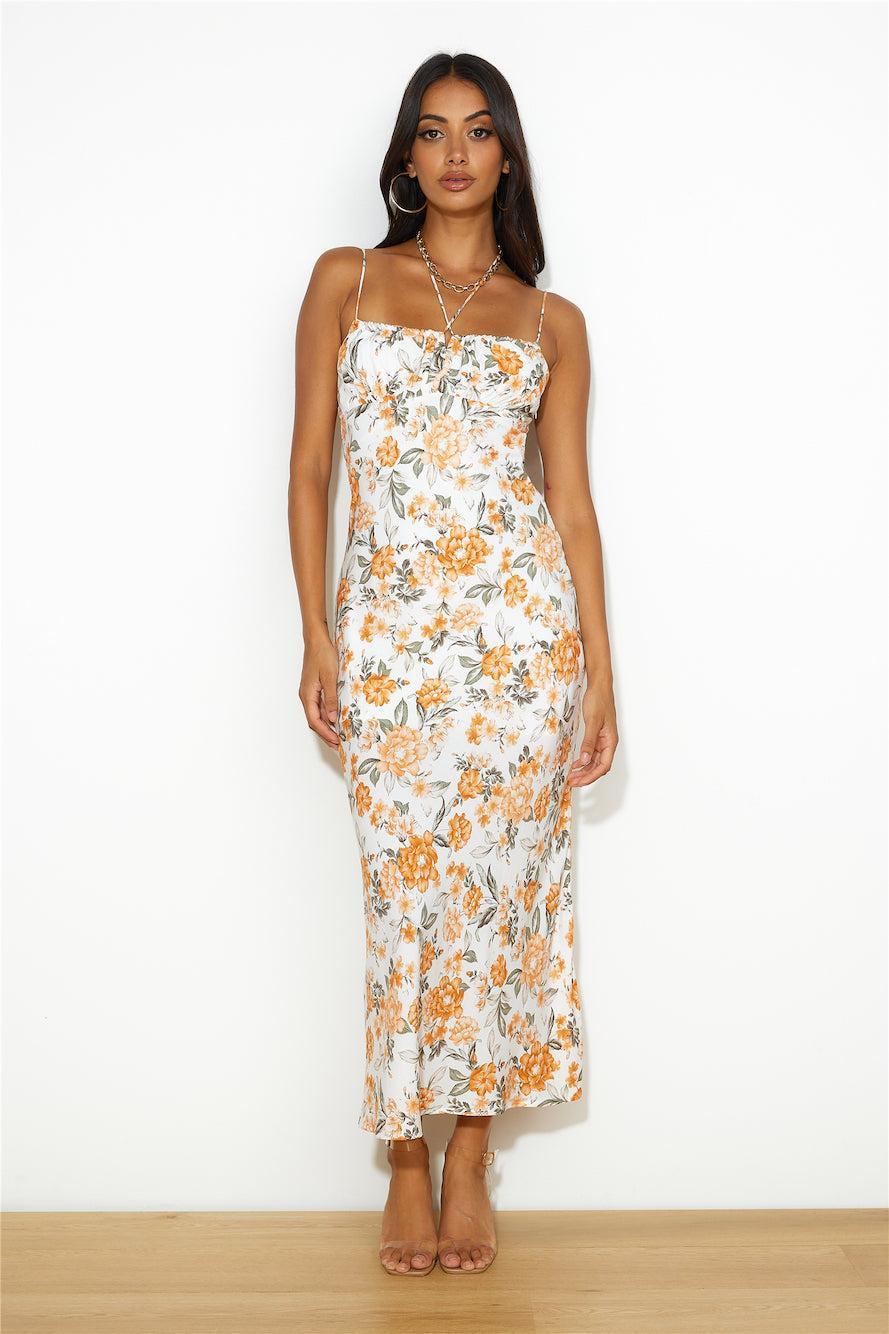 Blossom Love Maxi Dress Orange Product Image