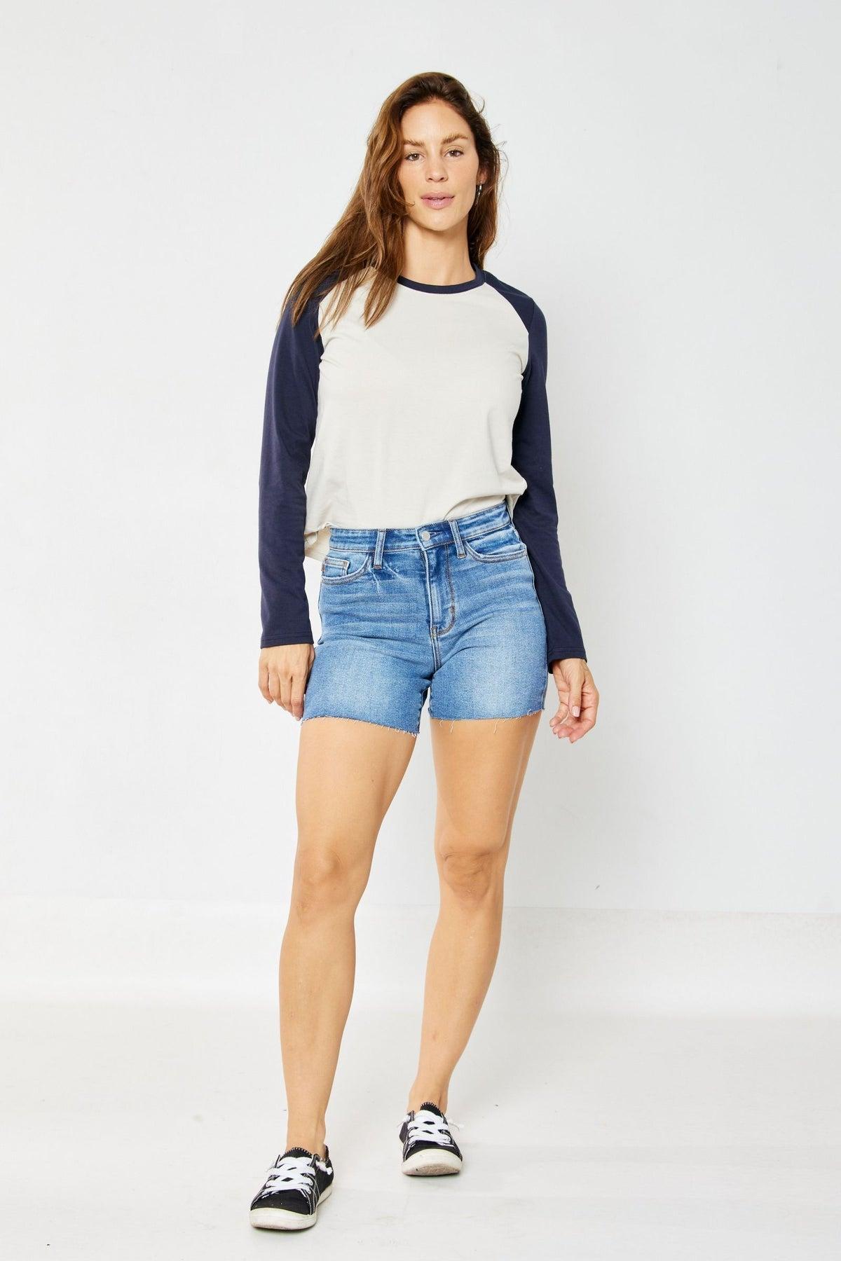 Sydney Hi-Rise 6" Inseam Judy Blue Jean Shorts Product Image