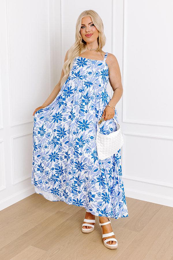 Tranquil Time Floral Midi in Blue Curves Product Image