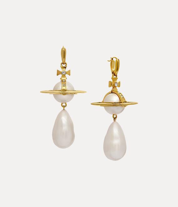 giant pearl drop earrings Product Image