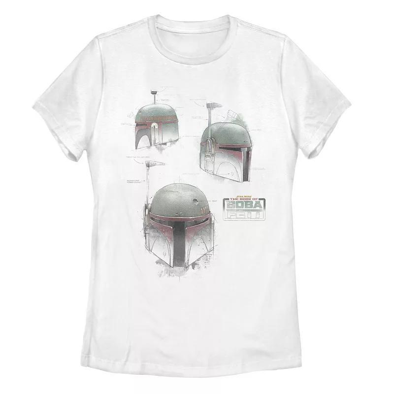 Juniors Star Wars: The Book Of Boba Fett Helmet Profiles Collage Graphic Tee, Womens Product Image