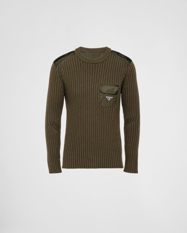 Wool and cashmere crew-neck sweater Product Image