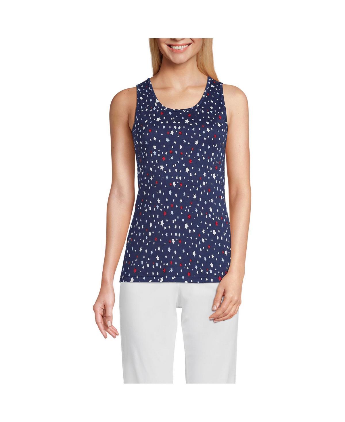 Lands End Womens Petite Cotton Tank Top Product Image