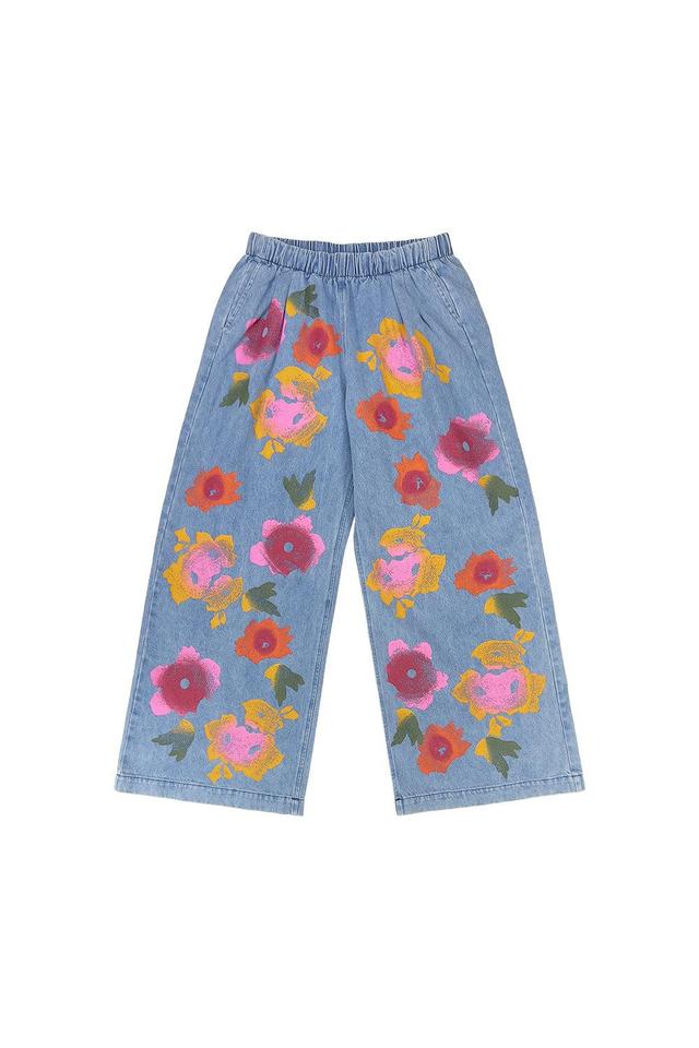 Floral Denim Disco Pant Female Product Image