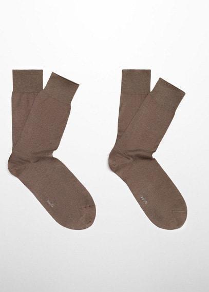 MANGO MAN - Basic cotton socks brownMen Product Image