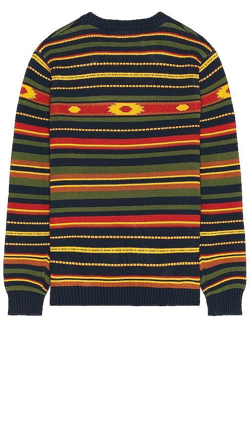 Schott NYC Multistripe Sweater in Green Product Image