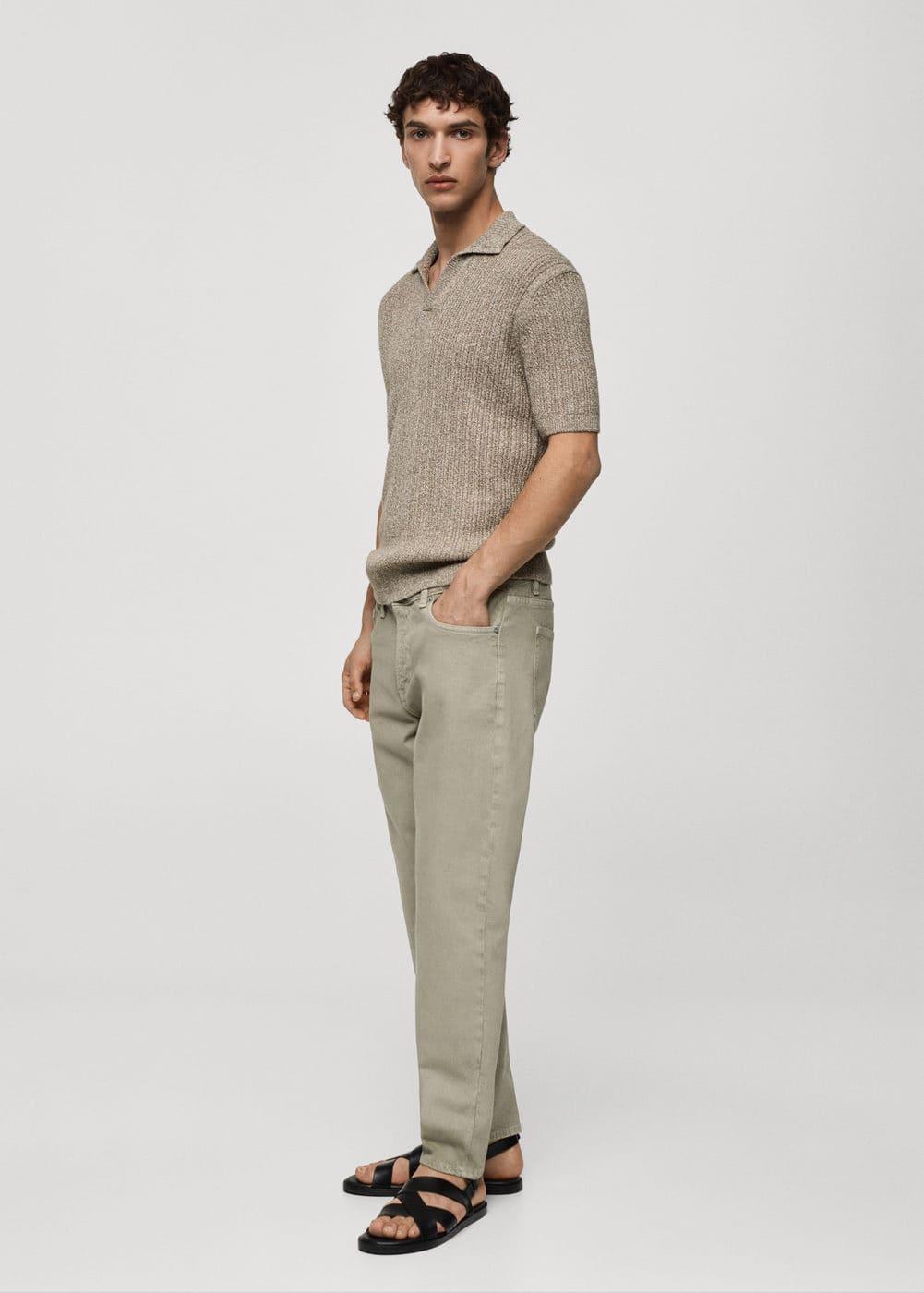 MANGO MAN - Ben cotton tappered-fit jeans khakiMen Product Image