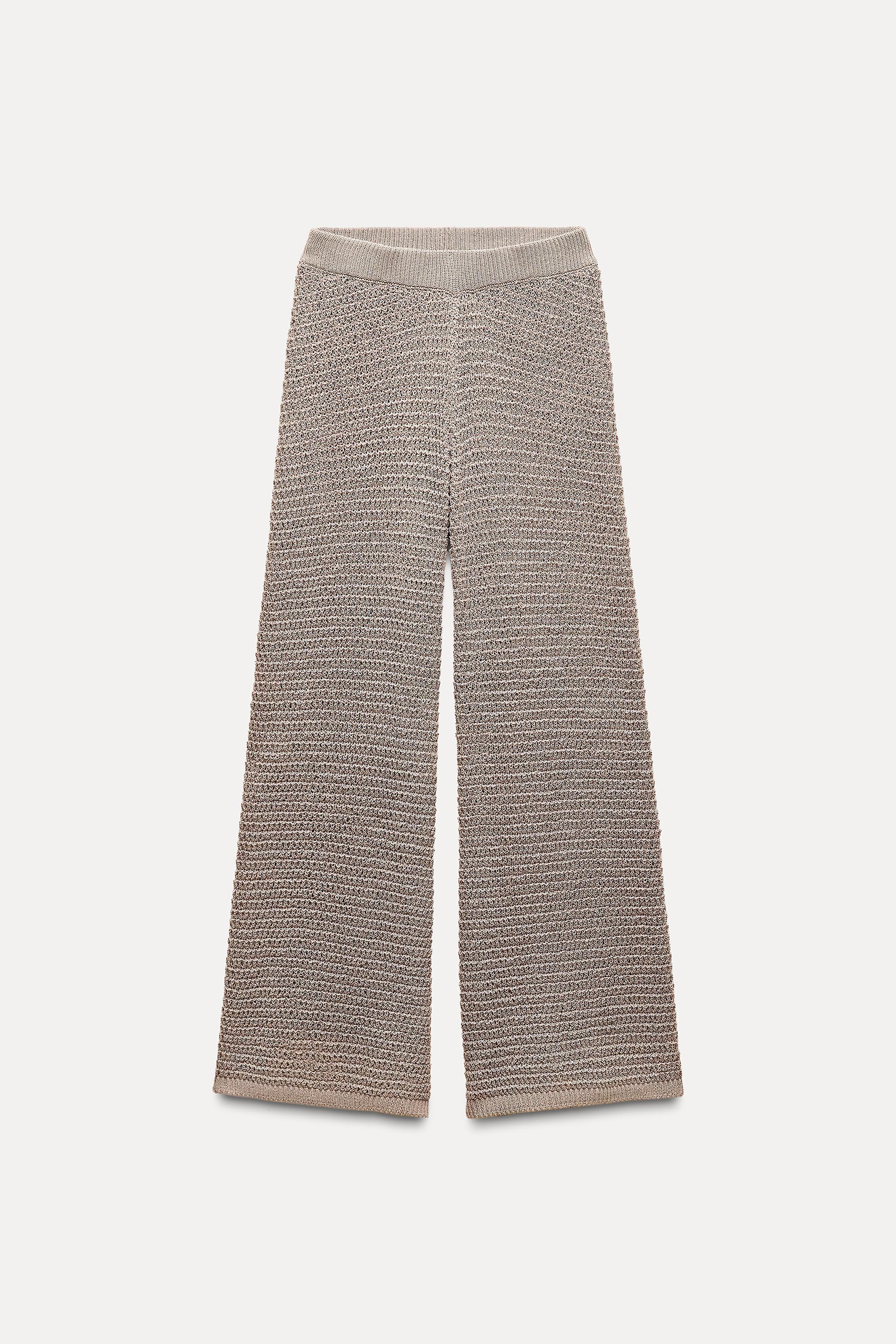 WIDE LEG KNIT PANTS Product Image