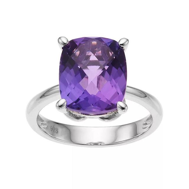 Sterling Silver Amethyst Ring, Womens Product Image