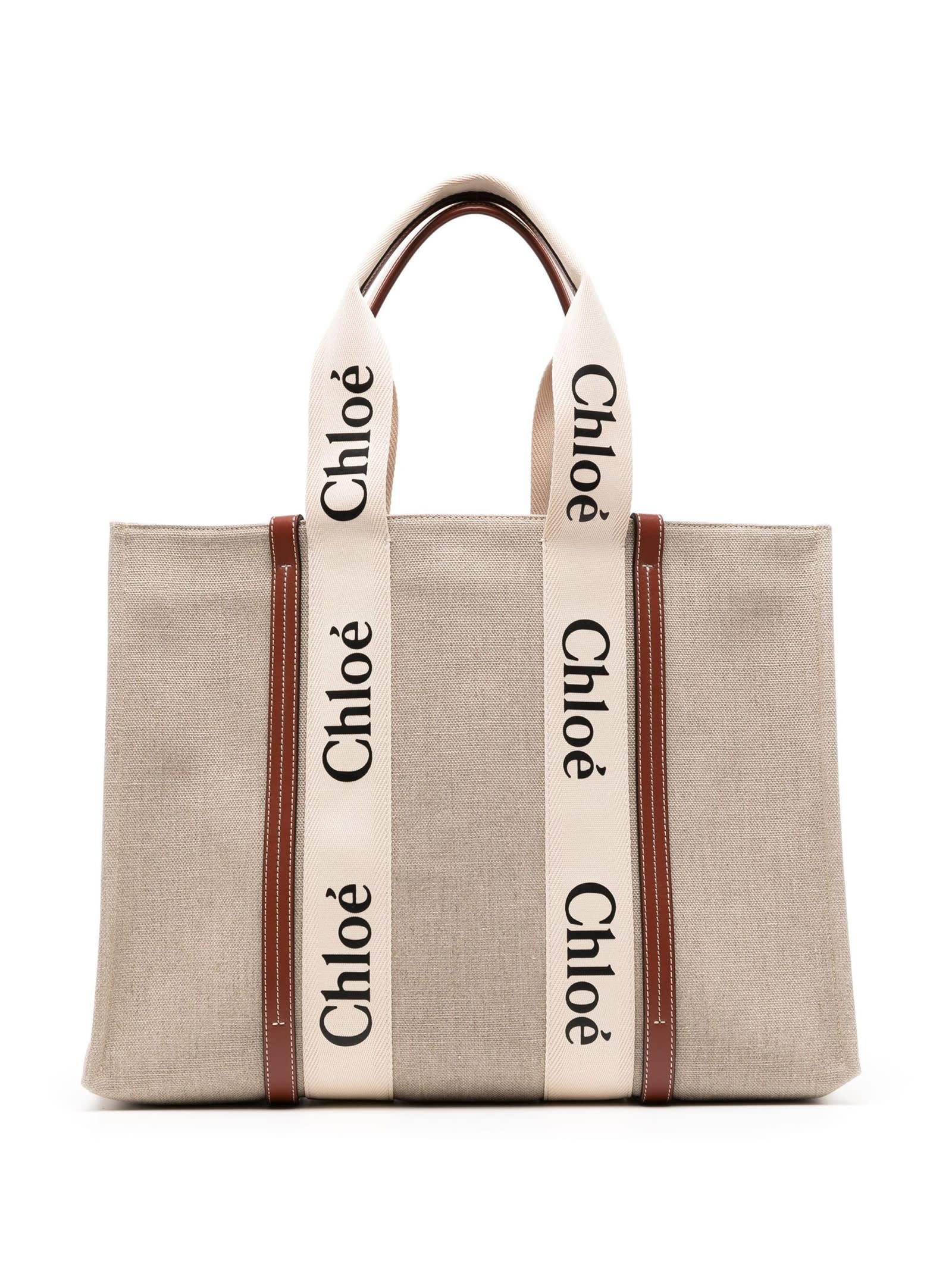 Tote In White Brown Product Image