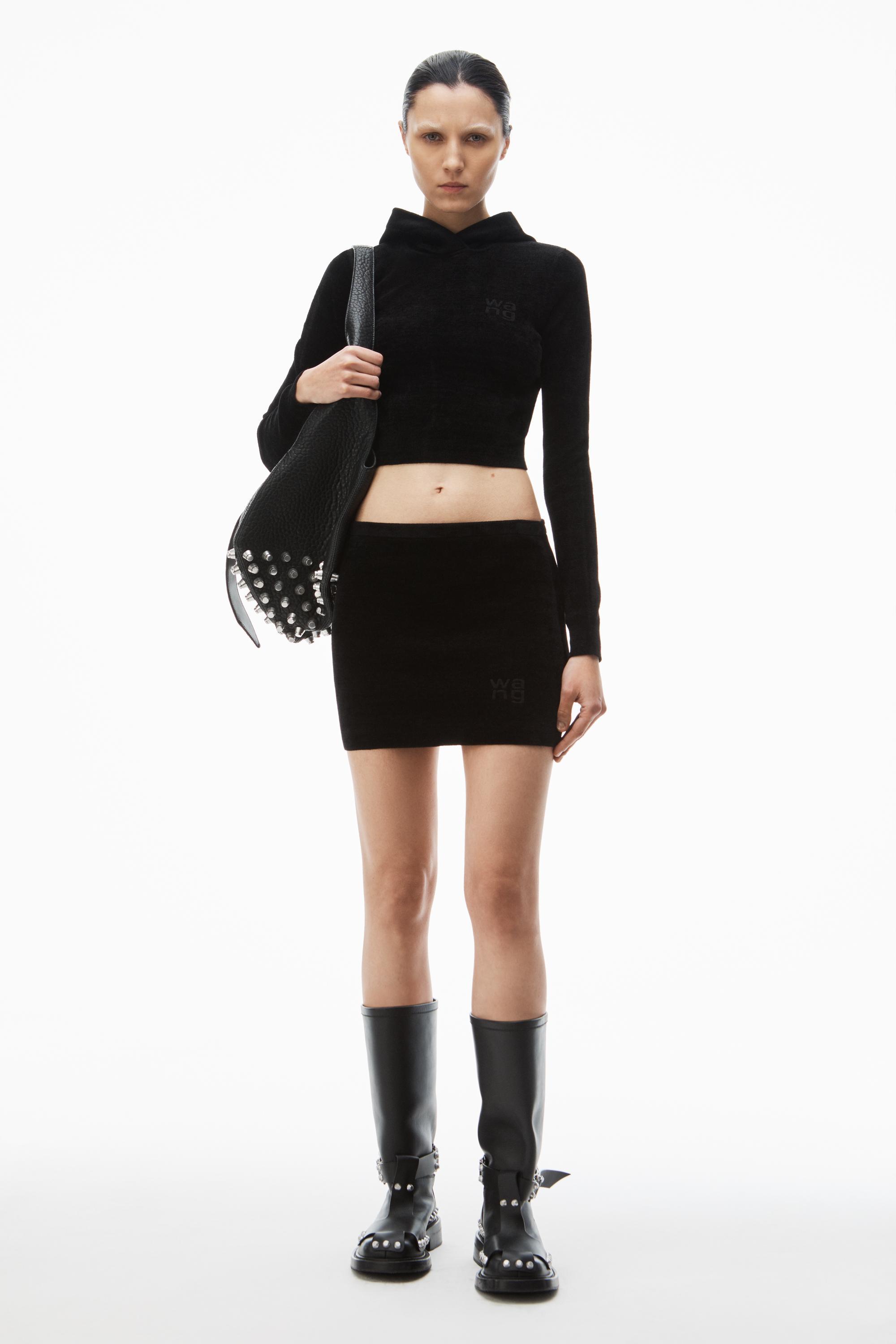 Logo Embossed Miniskirt In Chenille Product Image