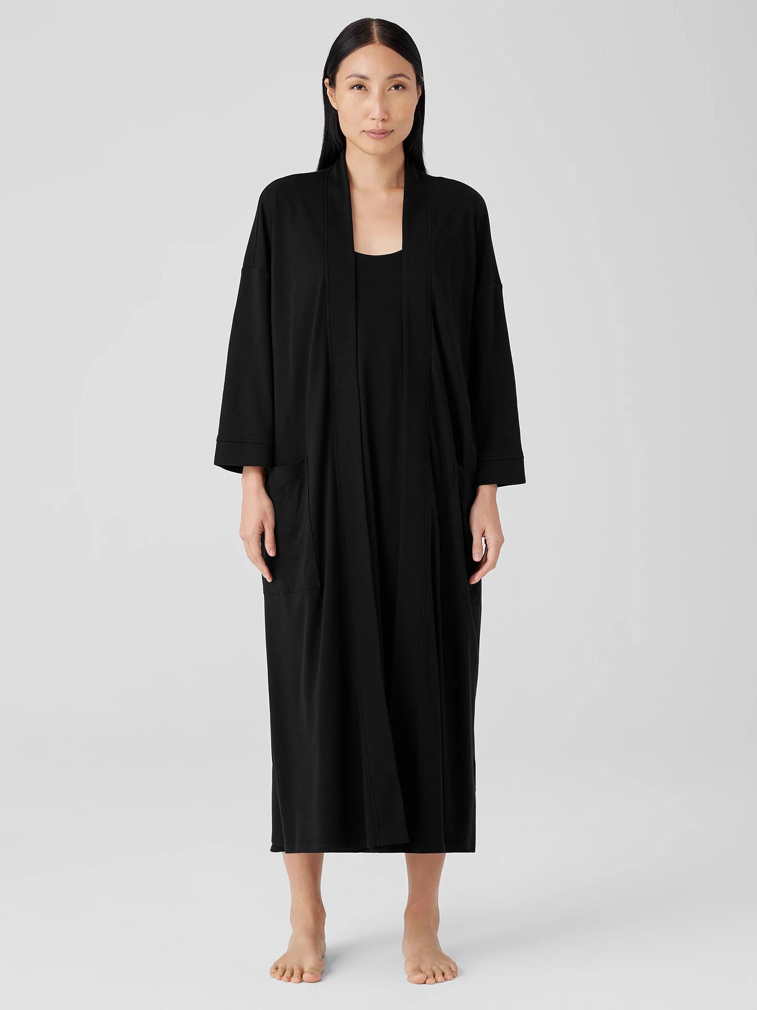 EILEEN FISHER Organic Cotton Interlock Sleep Robefemale Product Image