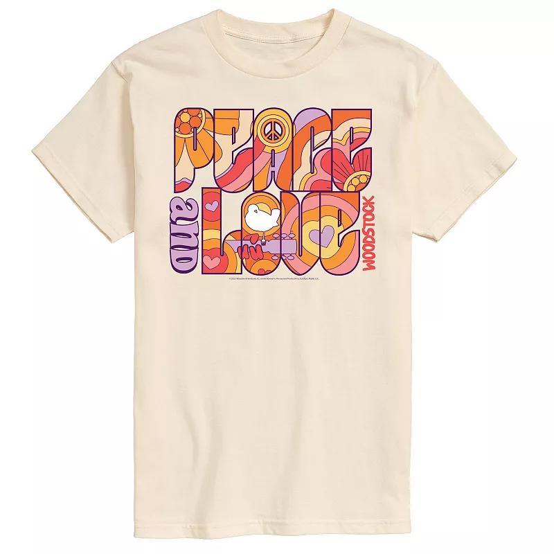 Mens Woodstock Peace And Love Graphic Tee Product Image