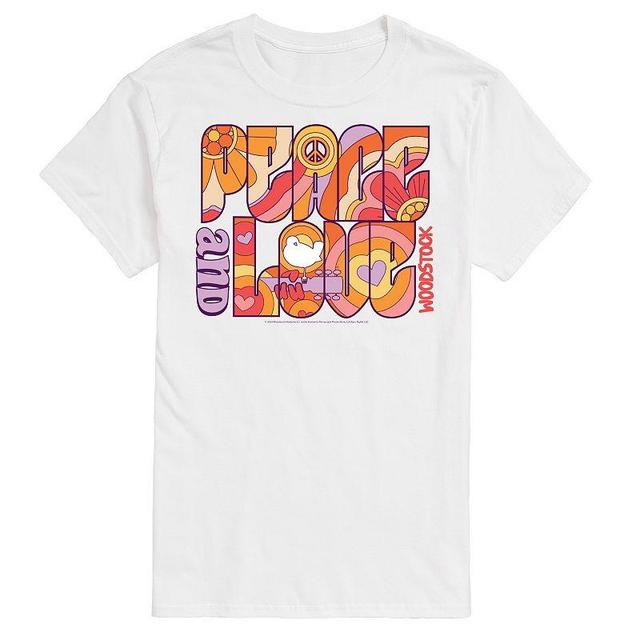 Big & Tall Woodstock Peace And Love Graphic Tee, Mens Product Image