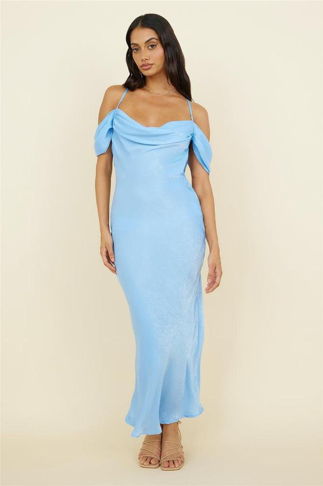 Falling Fearless Maxi Dress Blue Product Image