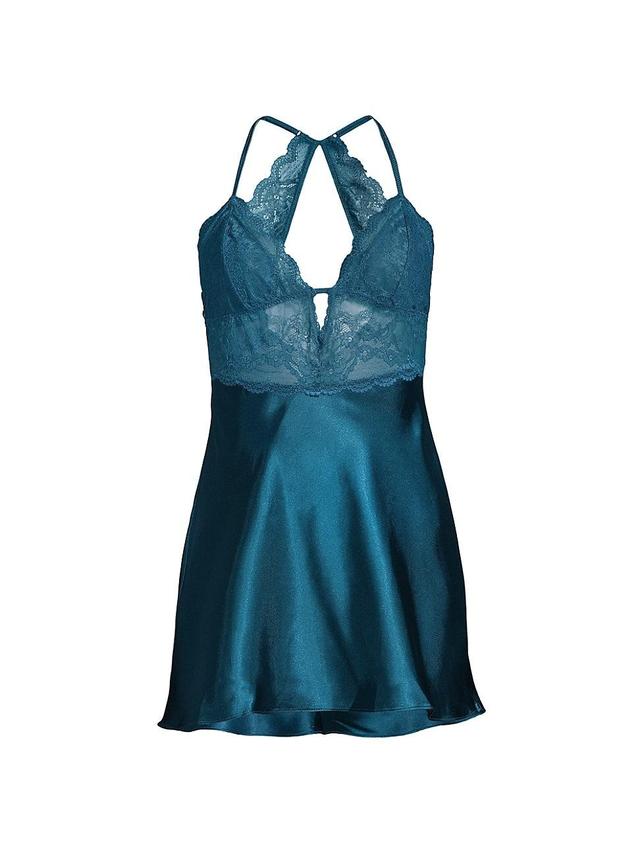 Womens Eliza Lace-Trim Satin Chemise Product Image