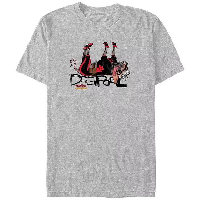 Big & Tall Marvel Deadpool & Wolverine Dogpool Upside Down Graphic Tee, Mens Athletic Grey Product Image