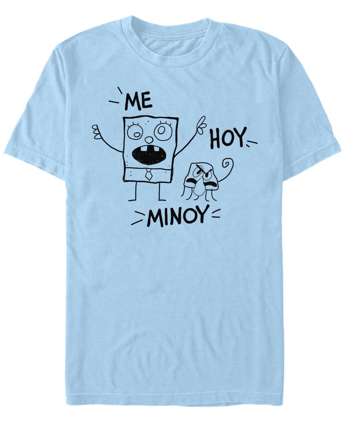 Mens Spongebob Me Hoy Minoy Doodlebob And Doodle Squid Tee Light Blue Product Image