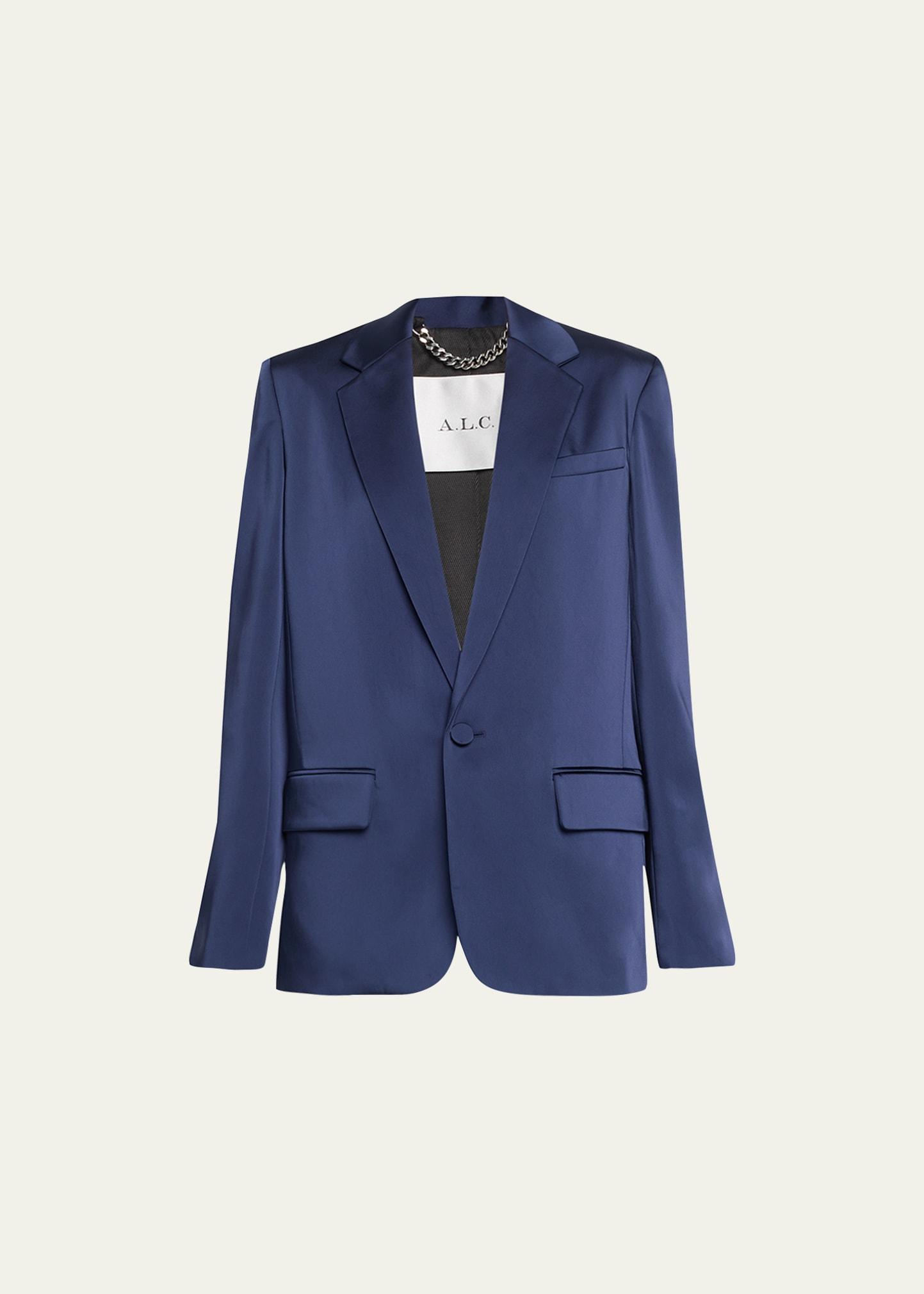 Womens Axel Single-Breasted Satin Jacket Product Image