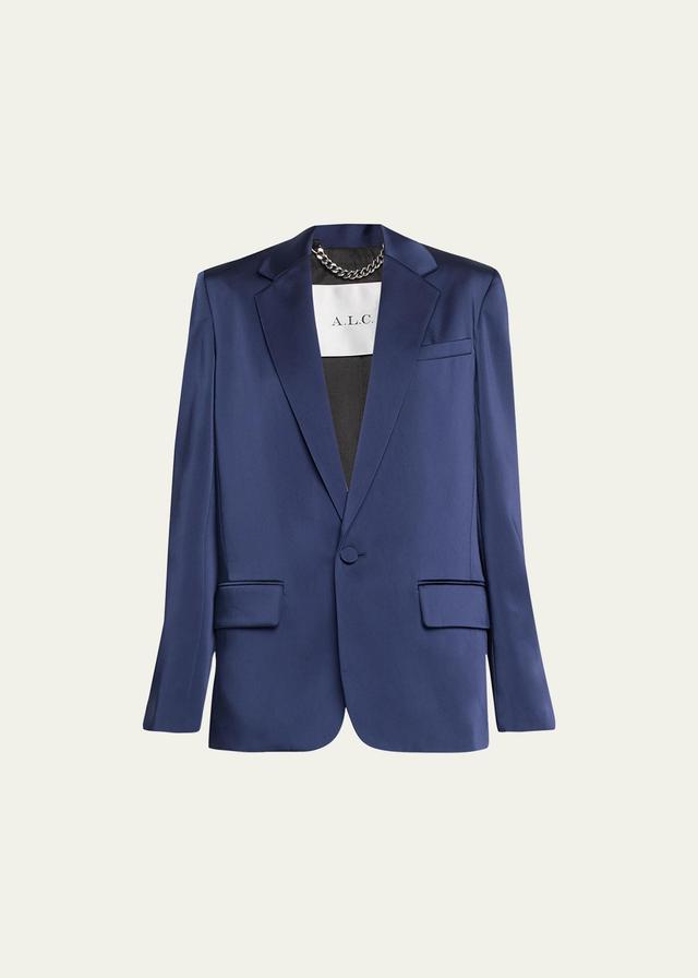 Womens Axel Single-Breasted Satin Jacket Product Image