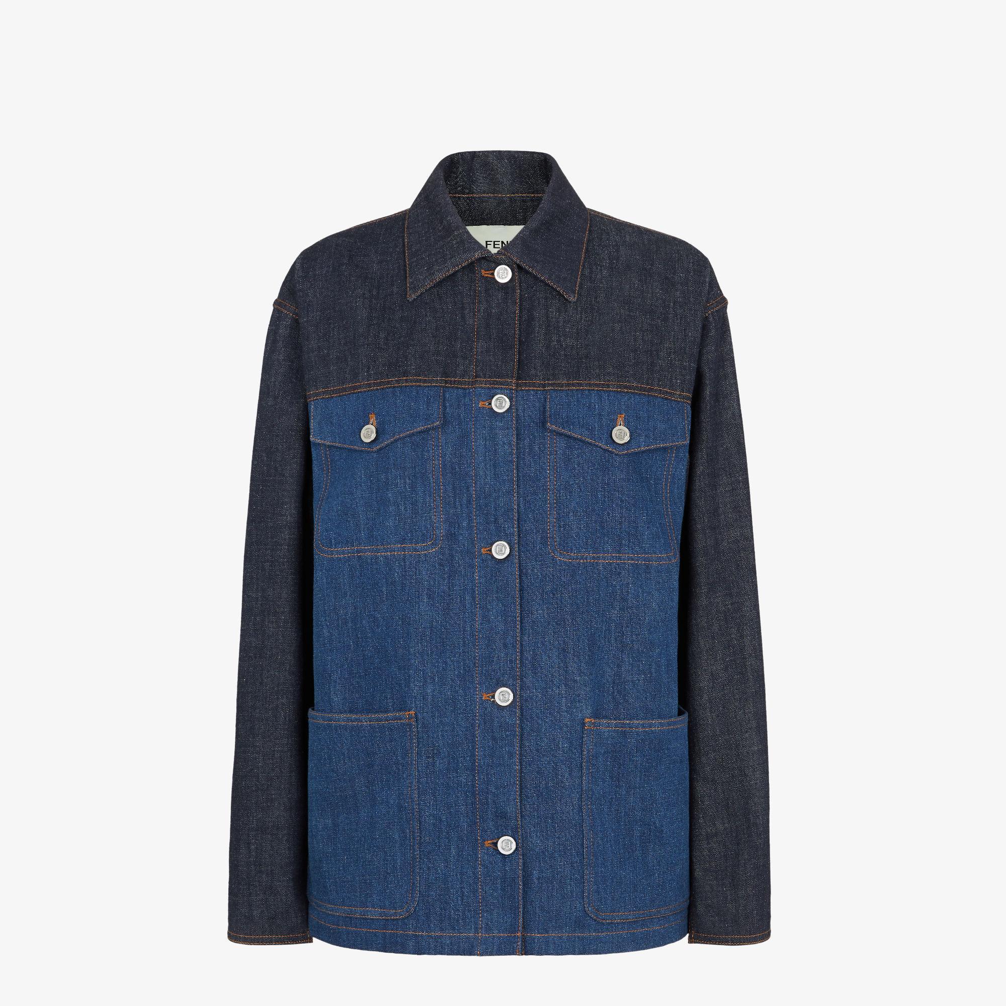 JacketBlue two-tone denim jacket Product Image