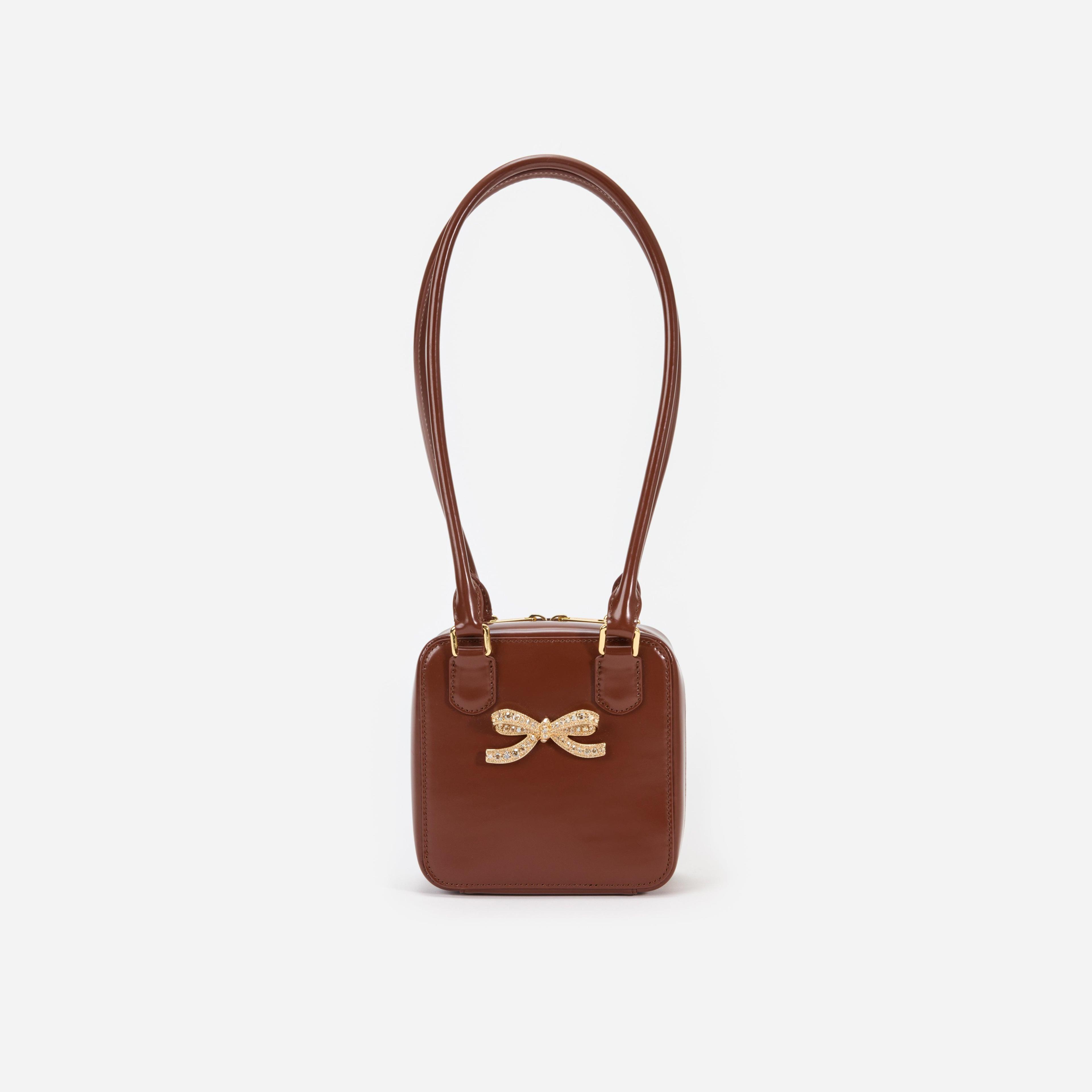 Brown Leather Square Shoulder Bag product image