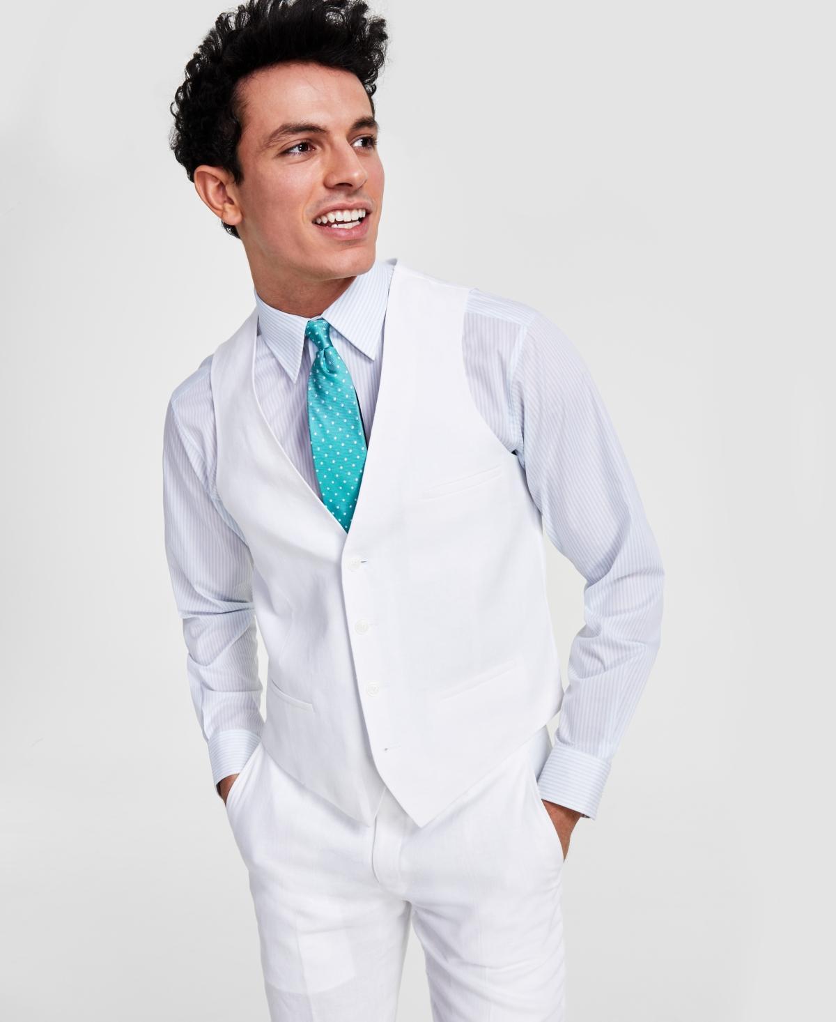 Bar Iii Mens Slim-Fit Linen Suit Vest, Created for Macys Product Image